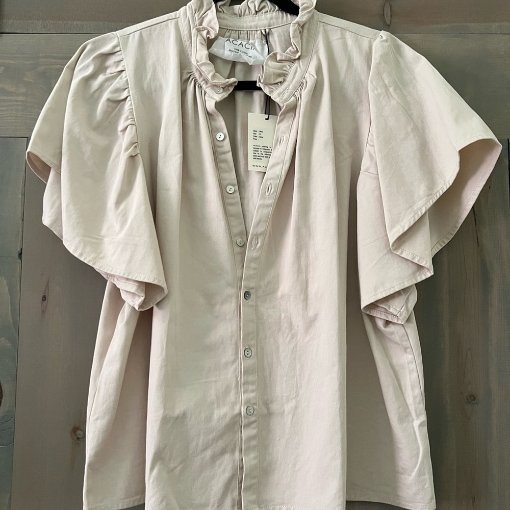 Acacia Mimi top in Bone